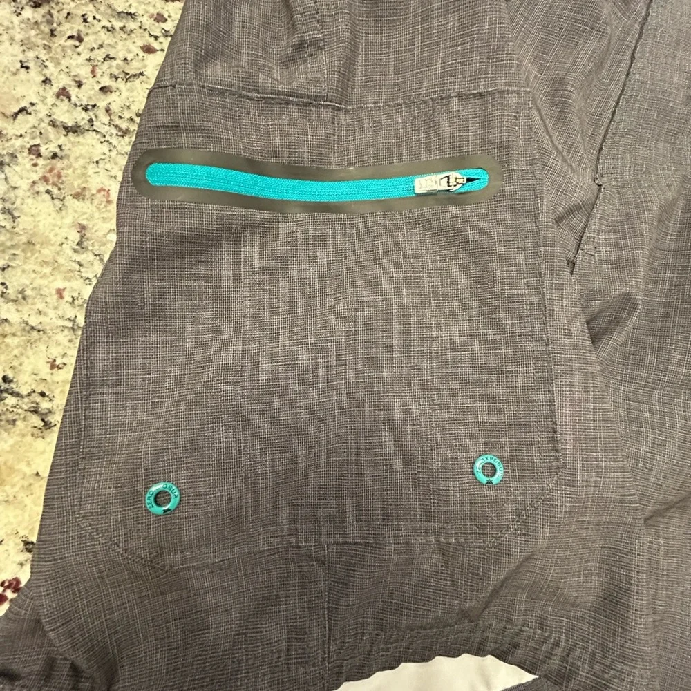 ZGray‎ Swim Shorts with Teal Accents NWOT